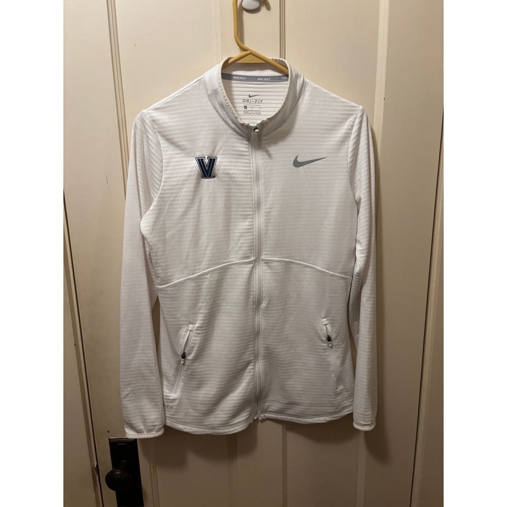 Nike Golf Villanova Wildcats Dri-FIT Full Zip Jacket White Textured Womens Med